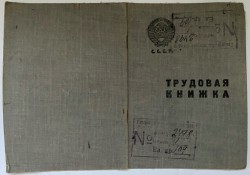 Трудовая книжка на имя Островской В.И., 1883 г.р., зубного врача